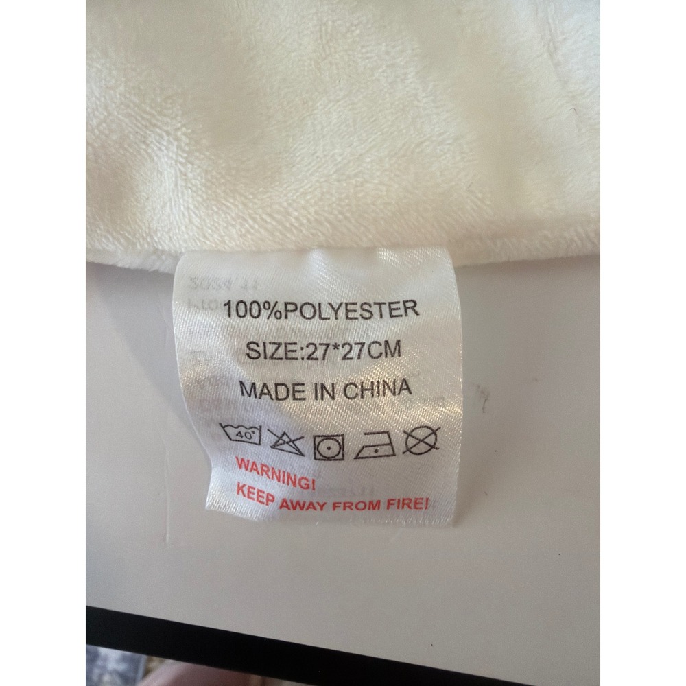 D&M Baby Plush Sensory Security Blanket Star Lovey Cream White 27x27cm - Picture 2 of 4